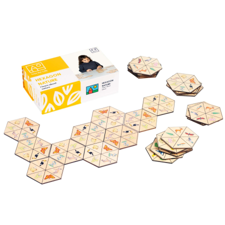 Produse - Joc de dezvoltare cognitivă - Hexagon - tema natură