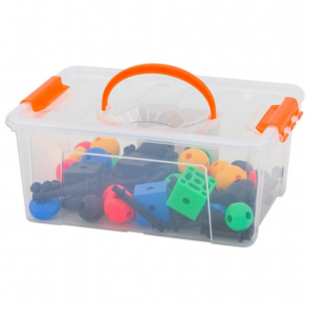 Creativitate si indemanare - Joc de construcții 3-D Connect, Vinco, set de 140 piese, multicolor