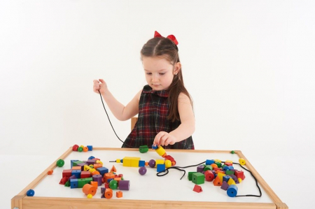 Mărgele de sortat din lemn MIJLOCII, 144 buc pe set [2]