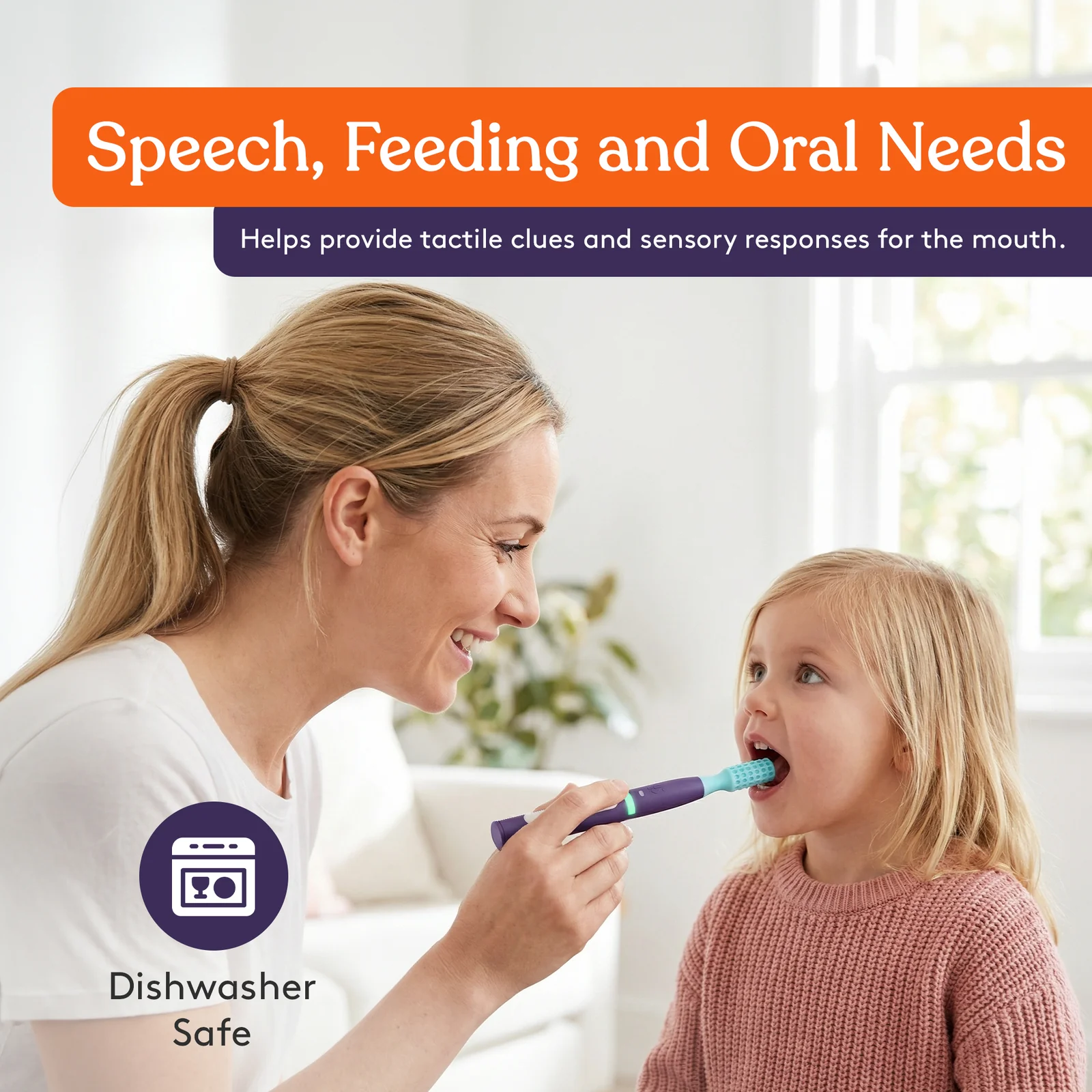 Kit stimulare orală senzorială cu vibrații și 6 capete - Buzz Buddy™ [6]
