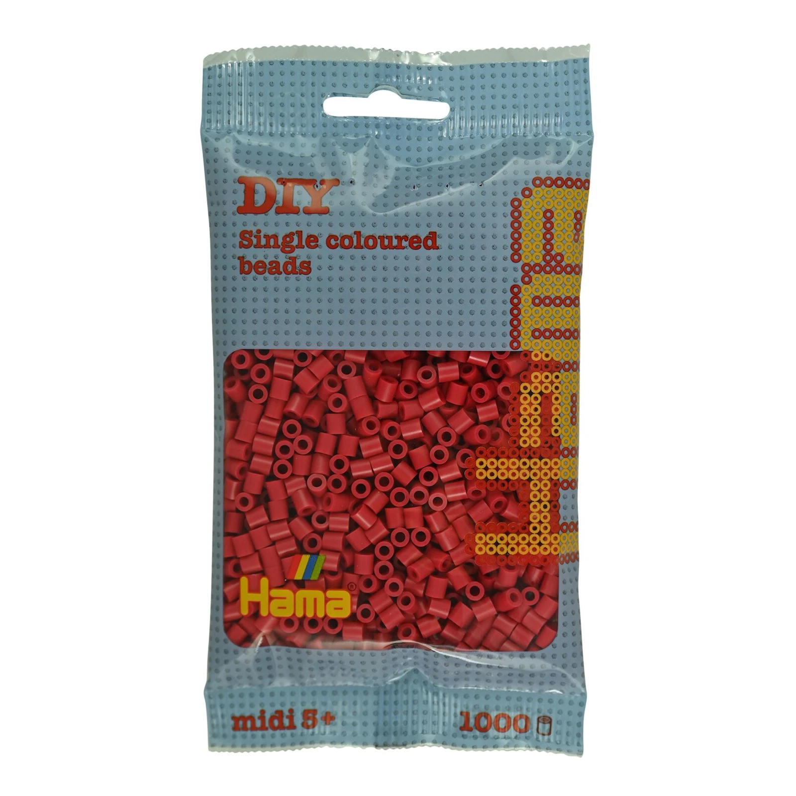 Mărgele MIDI în săculeț - Mărgele de călcat Hama midi roșu cireș 1000 buc în punguliță