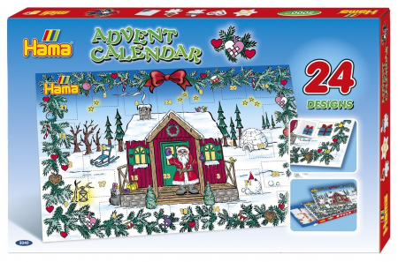 Margele de calcat HAMA MIDI Calendar Advent 5000 in cutie + 5 plansete de lucru mic [2]