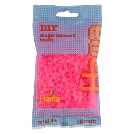 Produse - Mărgele de călcat HAMA MIDI Ciclam, Fuchsia Neon
