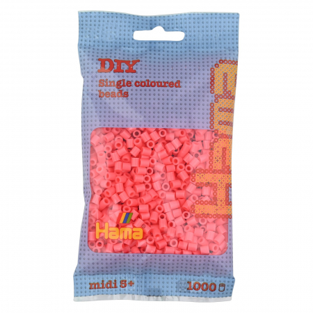 Mărgele MIDI în săculeț - Mărgele de călcat HAMA MIDI Roșu Pastel