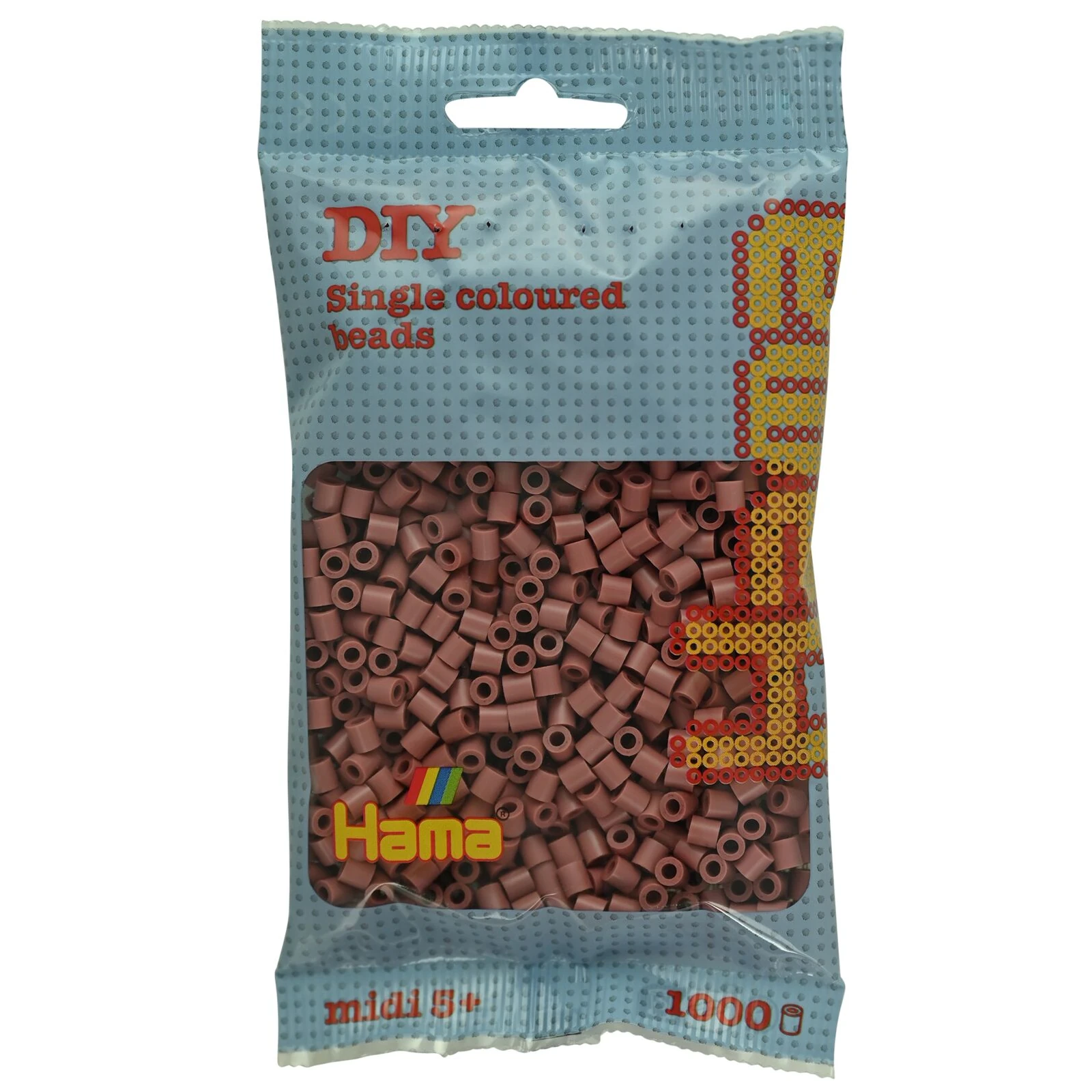 Mărgele MIDI în săculeț - Mărgele de călcat Hama midi roz pal închis 1000 buc în punguliță