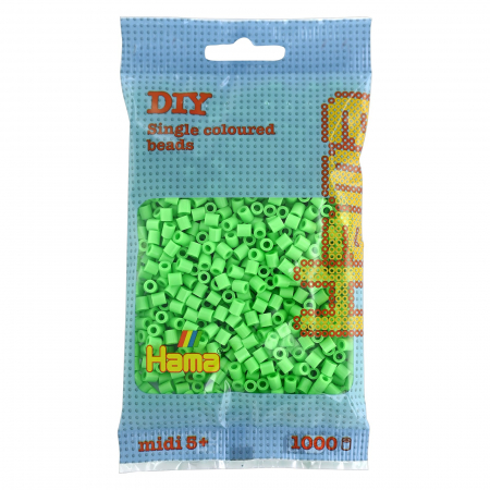 Mărgele MIDI în săculeț - Mărgele de călcat HAMA MIDI Verde Pastel