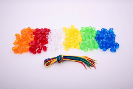 Mărgele transparente mari de înșirat, 192 bucăți, multicolor [8]