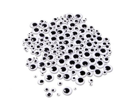 Diverse materiale mici - Ochiuri alb-negru, Vinco, set de 200 piese