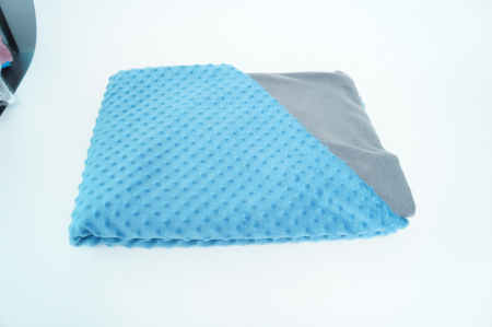Camere Senzoriale - Pătură ponderată 4 kg, 100 x 150 cm – albastru cu gri