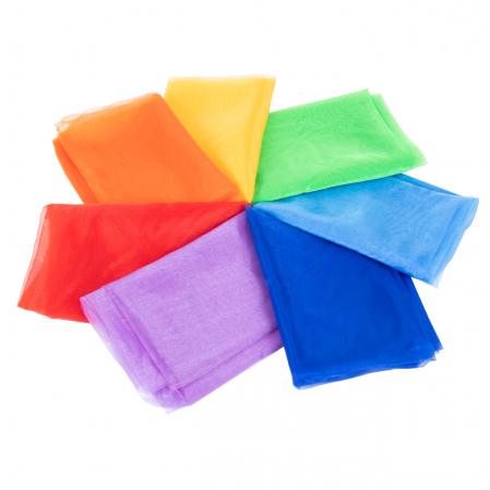 Echipamente camere senzoriale - Pachet de țesături organza în culorile curcubeului