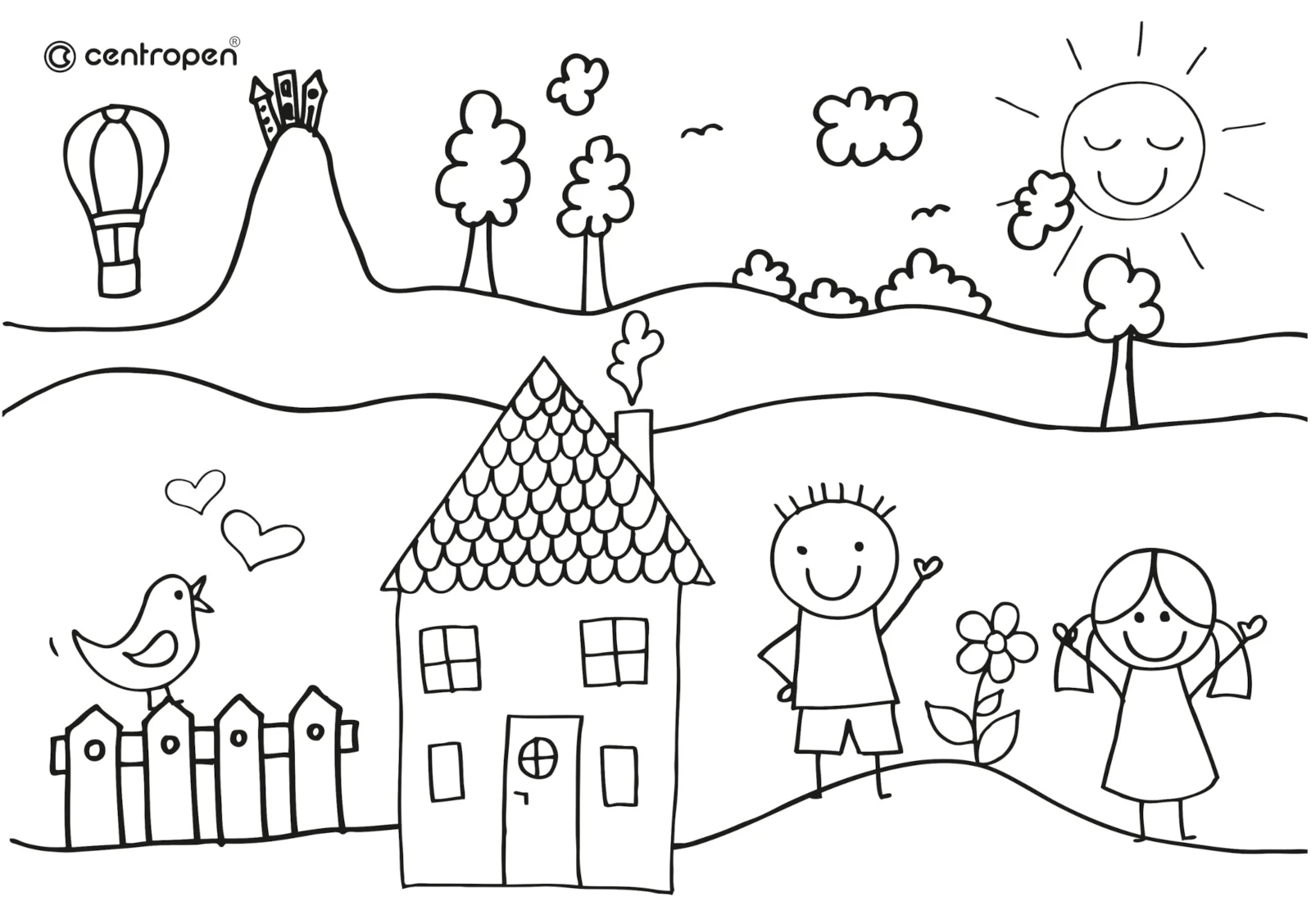 Paleta de culori - Set creativ cu 60 de markere lavabile, creioane colorate, foi de colorat [3]