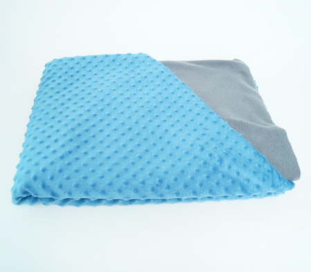 Amenajări camere senzoriale - Pătură ponderată 3 kg, 90 x 100 cm – albastru cu gri