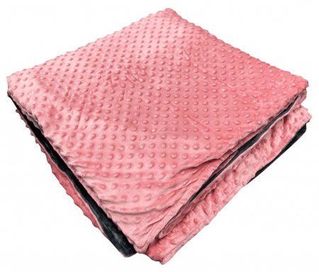 Pătură ponderată 3 kg, 90 x 100 cm – roz cu gri [2]