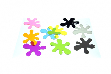 Stimulare vizuala - Pete de culoare, set de 10 bucăți, multicolor