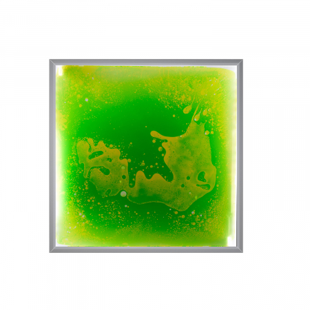 Lumina - Placă senzorială cu gel iluminată din spate - verde cu galben