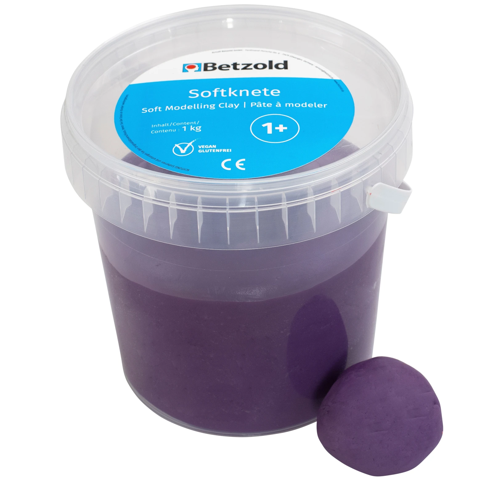 Plastilină - Plastilină moale în găleată, 1 kg - mov