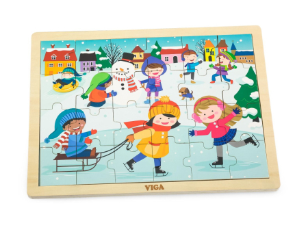 Puzzle - Puzzle anotimpuri, Iarna, 24 piese