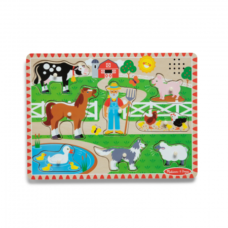 Stimulare auditiva - Puzzle cu sunete - ferma lui Old MacDonald