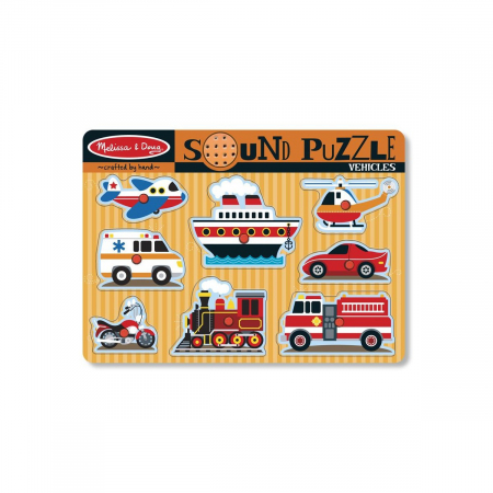Stimulare auditiva - Puzzle cu sunete - vehicule