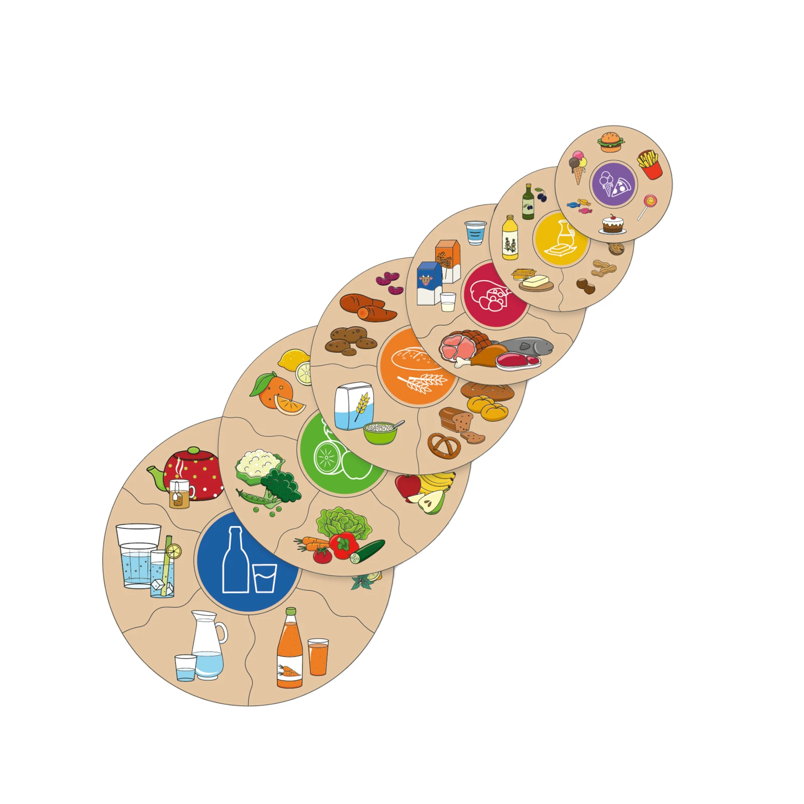 Puzzle de asociere din lemn Humanico - alimentație sănătoasă, 27 piese [2]