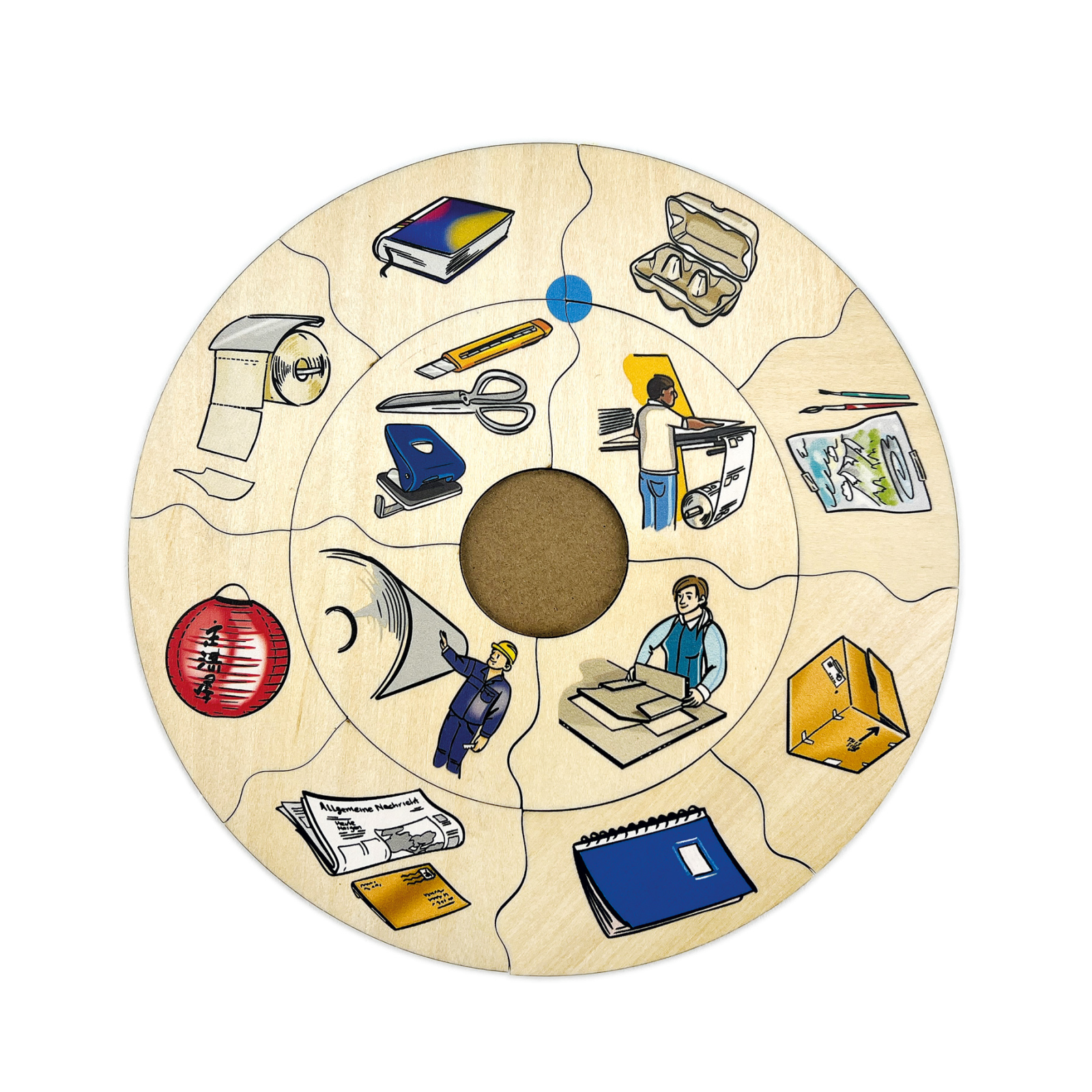 Puzzle din lemn asociere materiale și profesii 65 piese [5]