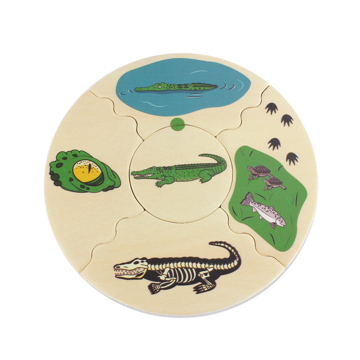 Puzzle din lemn de asociere specii de animale și medii de viață [7]