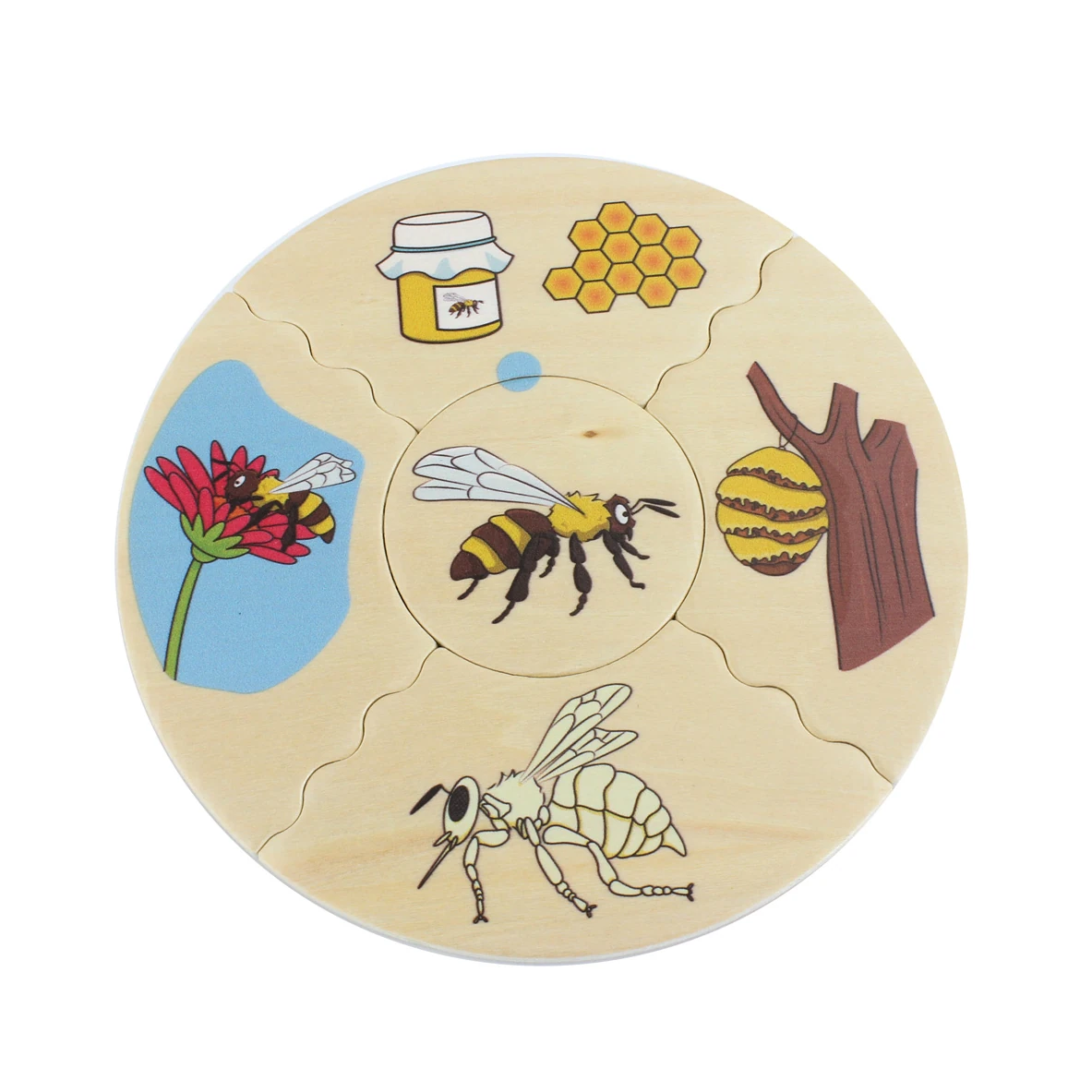 Puzzle din lemn de asociere specii de animale și medii de viață [10]