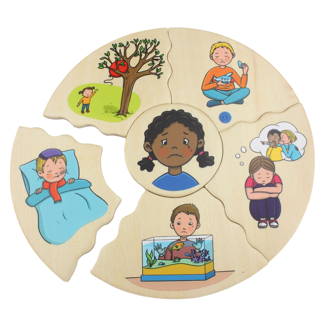 Puzzle din lemn educativ despre emoții și sentimente, 30 piese [5]