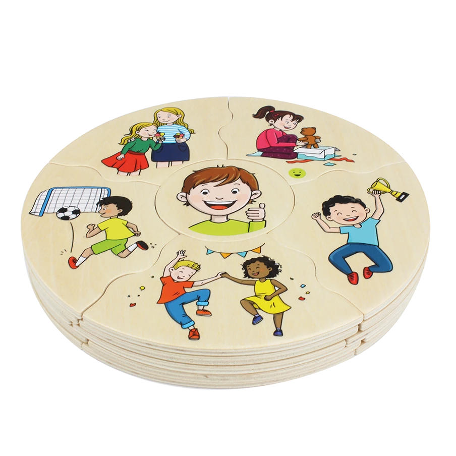 Puzzle din lemn educativ despre emoții și sentimente, 30 piese [3]