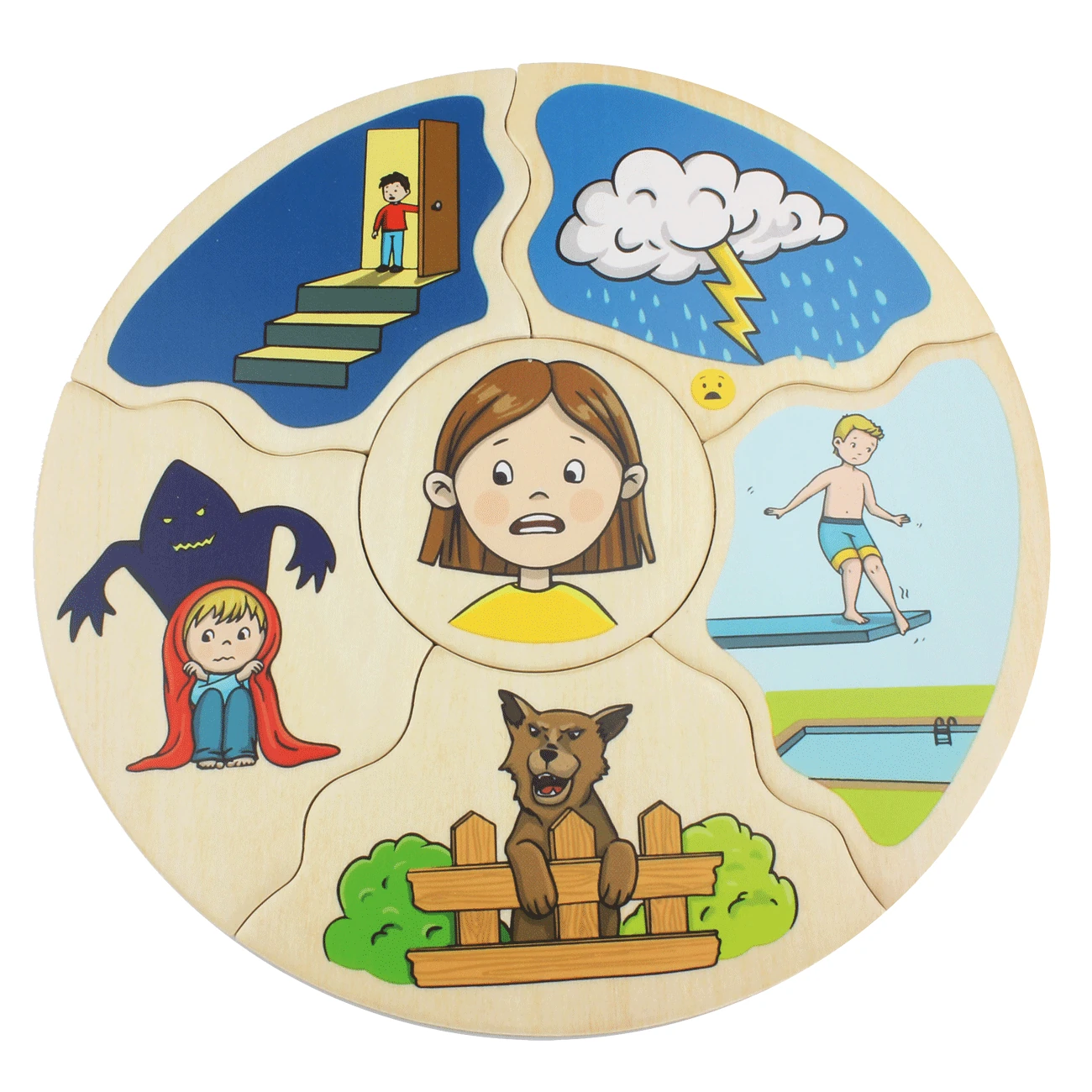Puzzle din lemn educativ despre emoții și sentimente, 30 piese [6]