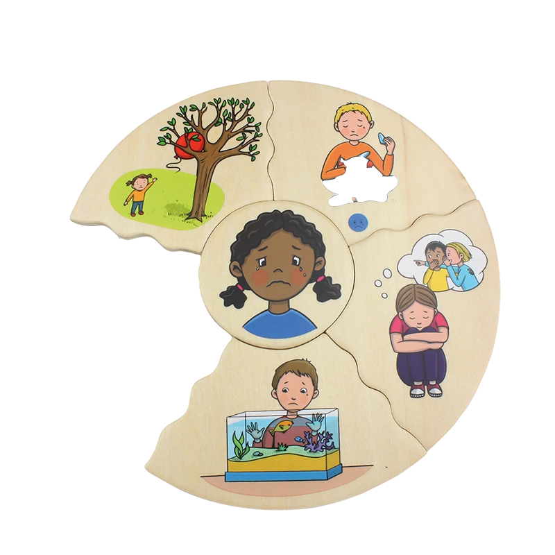 Puzzle din lemn educativ despre emoții și sentimente, 30 piese [4]