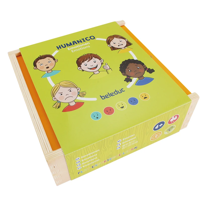 Puzzle - Puzzle din lemn educativ despre emoții și sentimente, 30 piese