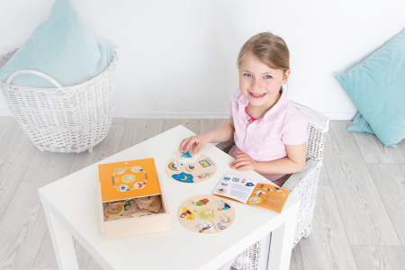 Puzzle educativ din lemn cele 5 simțuri [9]