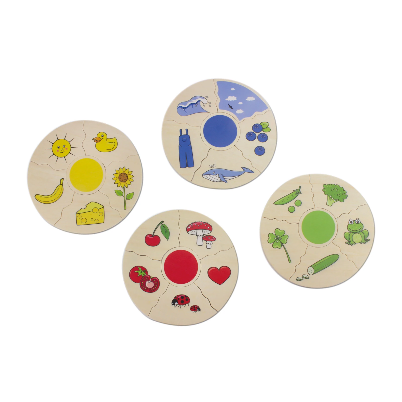 Puzzle educativ din lemn cu culori pentru copii [3]