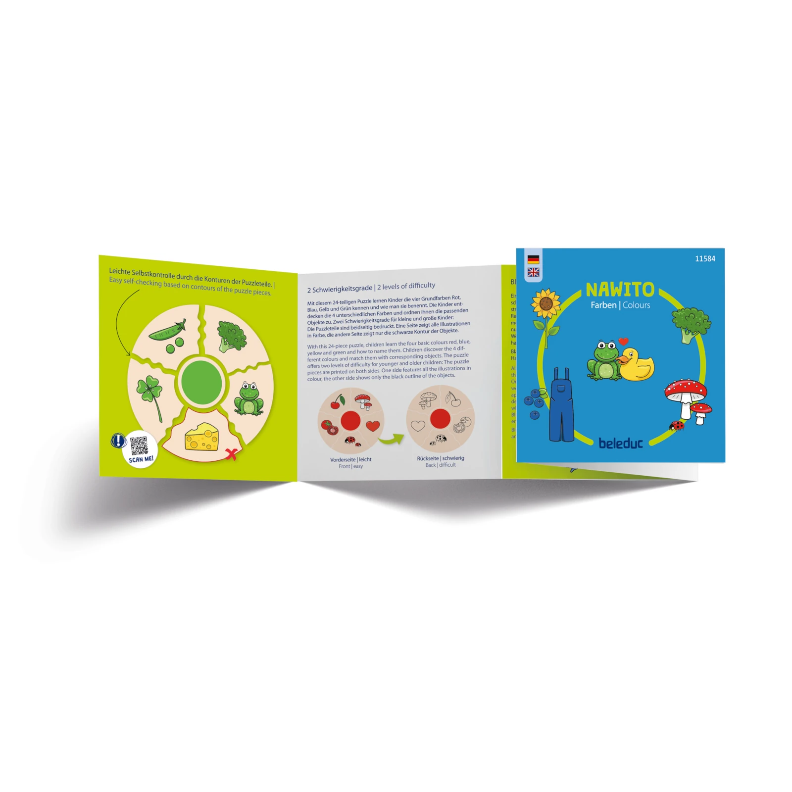 Puzzle educativ din lemn cu culori pentru copii [7]