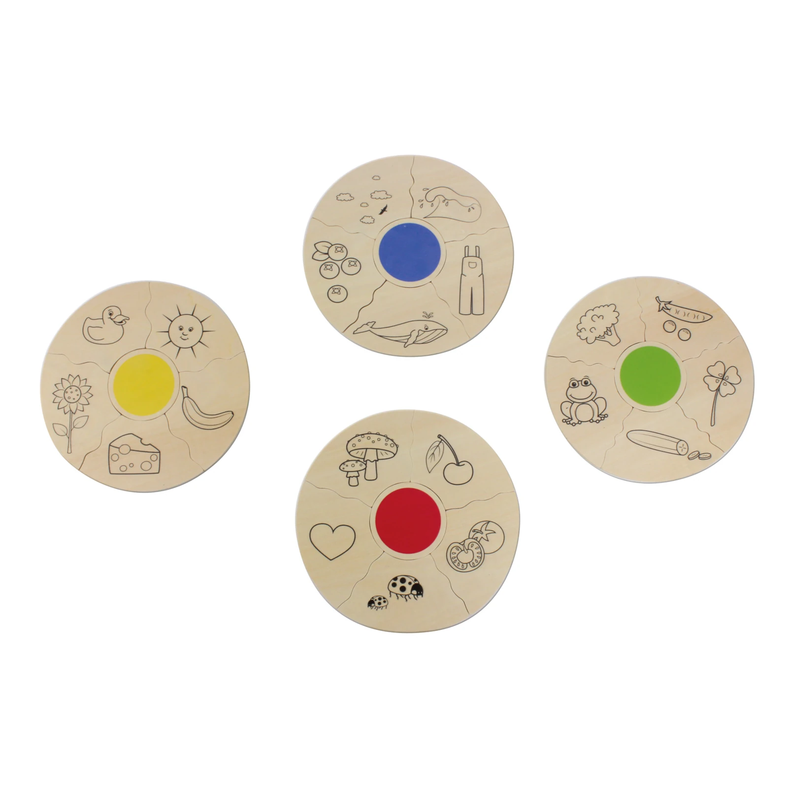 Puzzle educativ din lemn cu culori pentru copii [2]