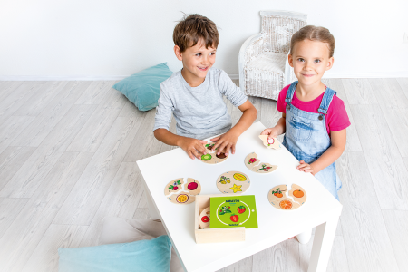 Puzzle educativ din lemn cu fructe [9]
