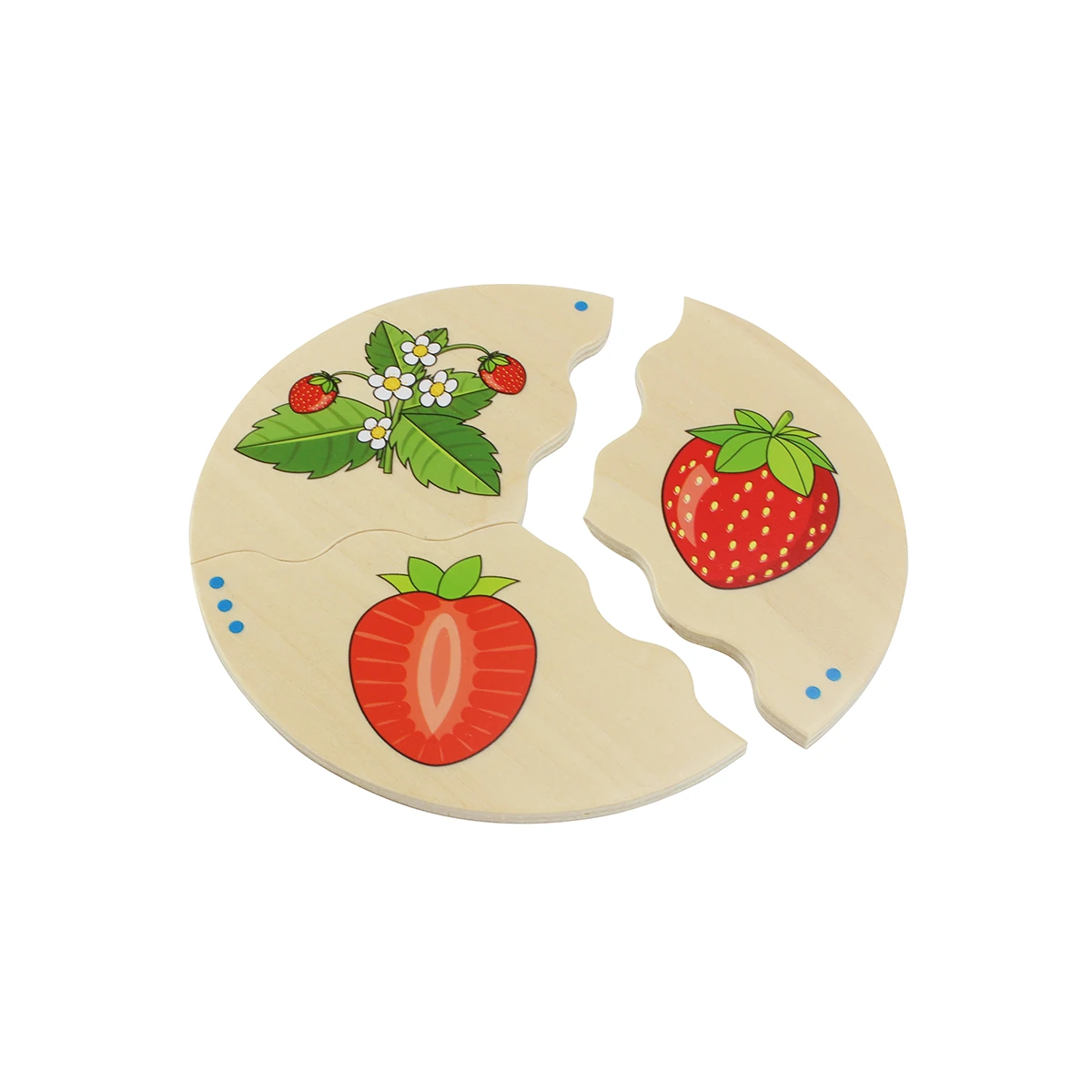 Puzzle educativ din lemn cu fructe [5]