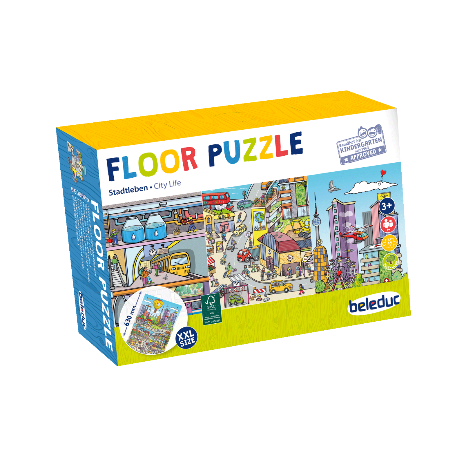 Spații de joacă - Puzzle mare de podea - viața în oraș