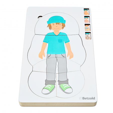 Anatomie - Puzzle multistrat anatomie băiat, 28 de piese
