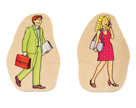 Puzzle stratificat din lemn: Etapele vieții – Bunica și Bunicul [1]