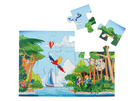 Puzzle uriaș de podea din lemn De la adâncurile mării până în cosmos [10]