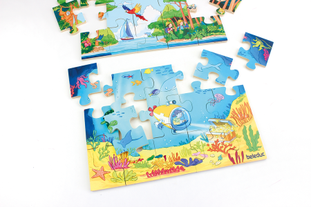 Puzzle uriaș de podea din lemn De la adâncurile mării până în cosmos [8]