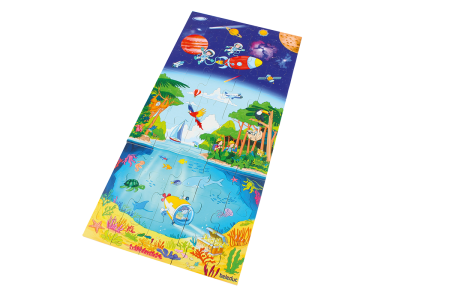 Puzzle - Puzzle uriaș de podea din lemn De la adâncurile mării până în cosmos