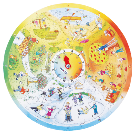Puzzle - Puzzle XXL educativ din lemn: 4 anotimpuri