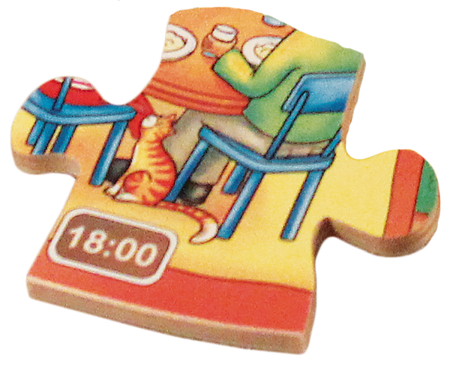 Puzzle XXL educativ din lemn Ziua mea [5]