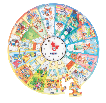 Puzzle XXL educativ din lemn Ziua mea [3]