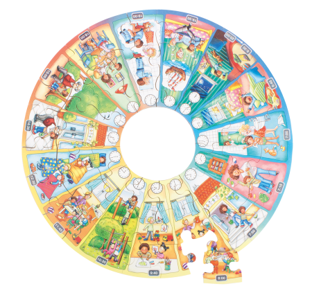Puzzle XXL educativ din lemn Ziua mea [4]