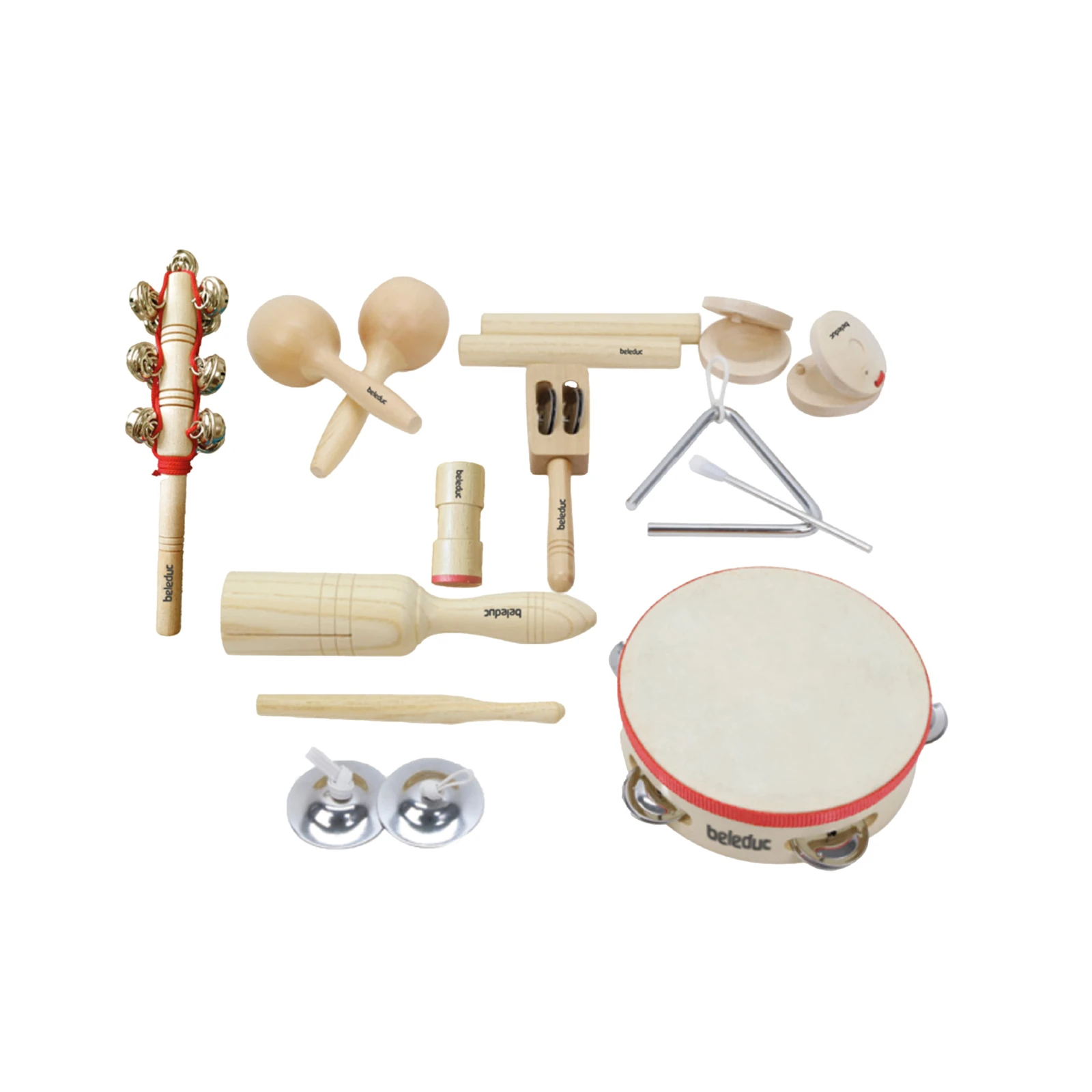 Instrumente muzicale - Set de 10 instrumente de percuție pentru copii în geantă de transport