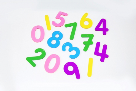 Set de 14 numere colorate transparente de înălțime 70 mm [3]